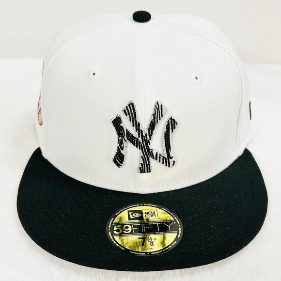 New Era New York Yankees World Series 59FIFTY Fitted Hat Cap 7 1/8 White MLB - Picture 2 of 6